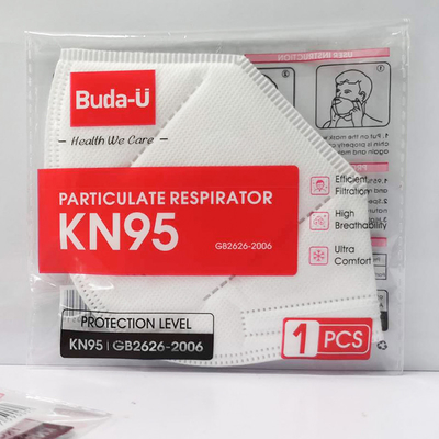 Маска респиратора KN95 GB2626-2019 стандартная Buda-U белая