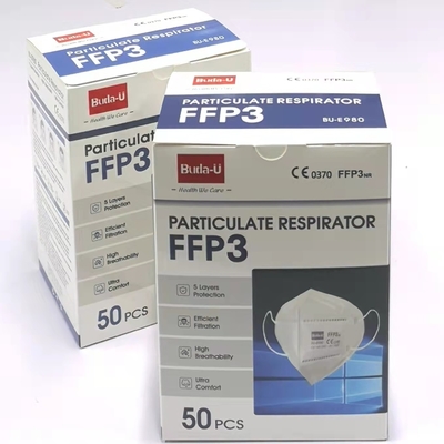 5 слоев белого FFP3 респиратора от пыли, FFP3 фильтруя половинную маску без клапана