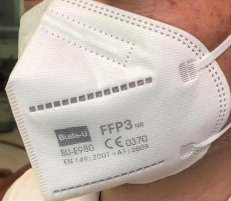 Никакой клапан FFP3 не сложил маску FFP3 фильтруя половинную маску на стандарте ЕС с Earloops