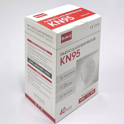 Белый аттестованный итог 5 слоев маски респиратора KN95 частичной на COVID 19