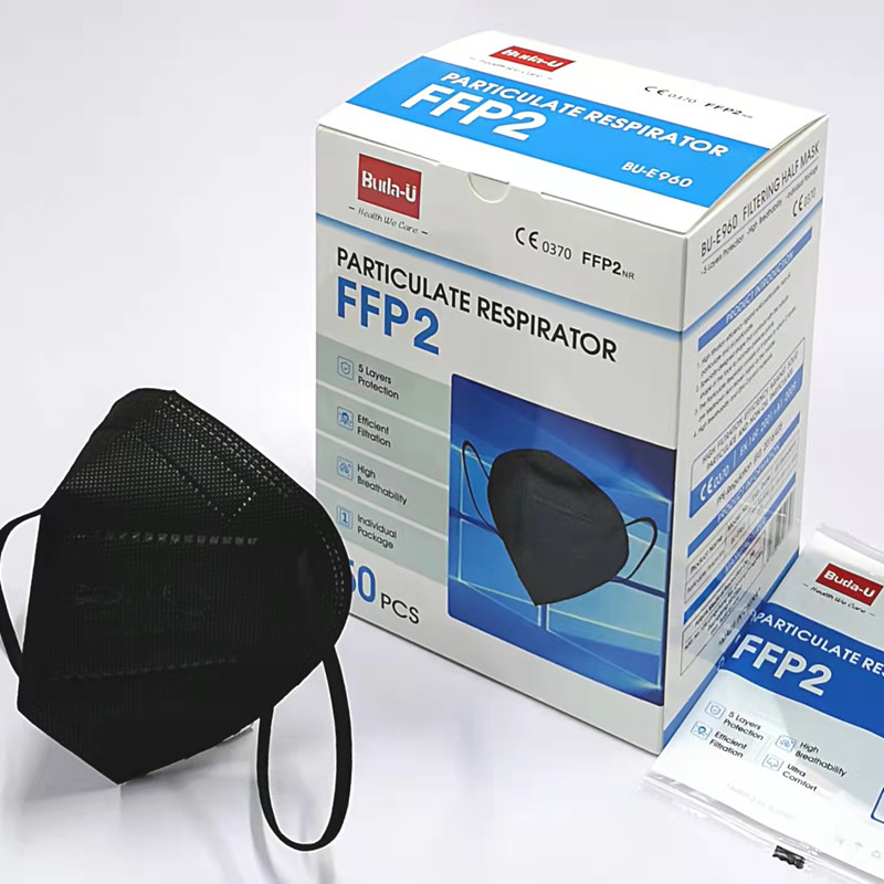 Анти- маска фильтрации черноты FFP2 капельки с тканью Meltblown высокой эффективности