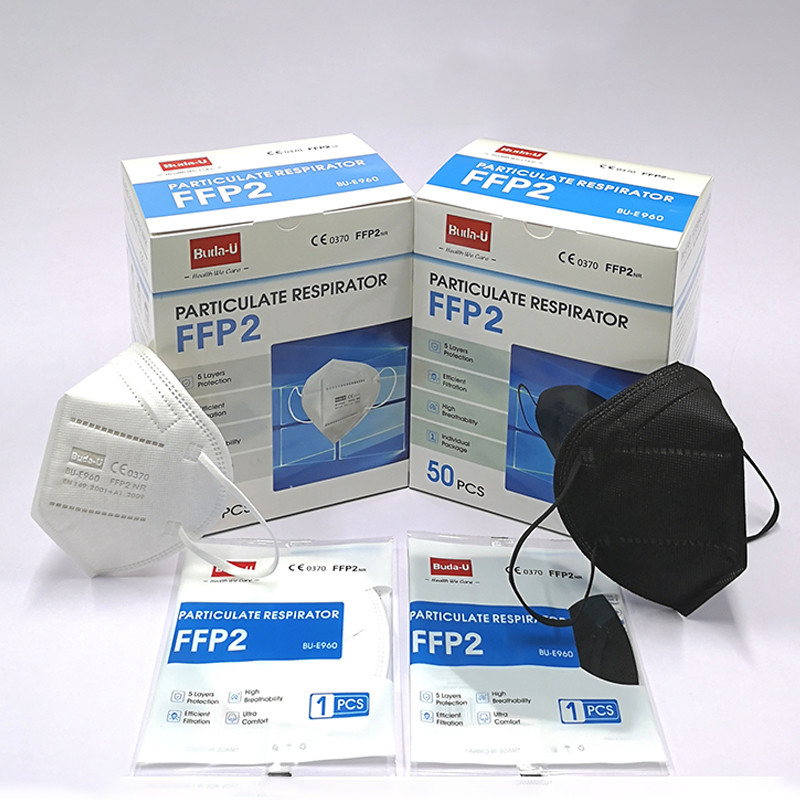 Маска респиратора BU-E960 5Ply FFP2 NR частичная для людей и женщин, соотвествует PPE