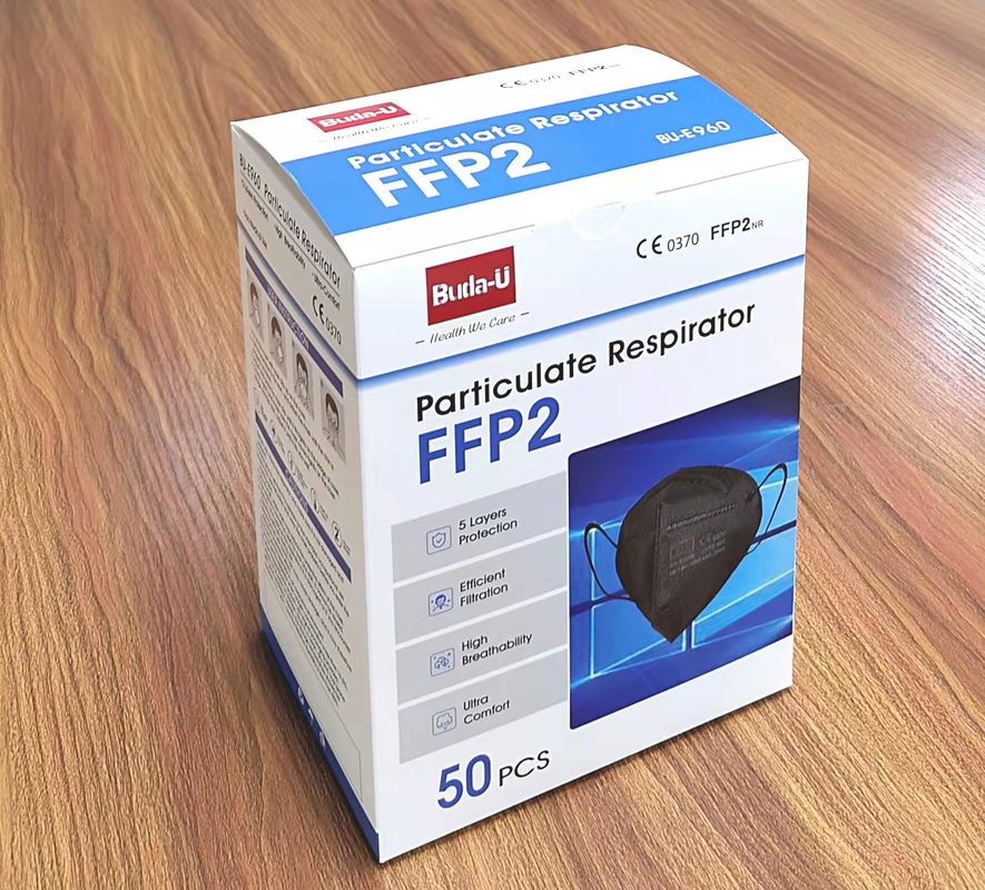 Черный FFP2 лицевой щиток гермошлема, частичная маска респиратора FFP2, FFP2 с маской аттестации CE не сплетенной защитной