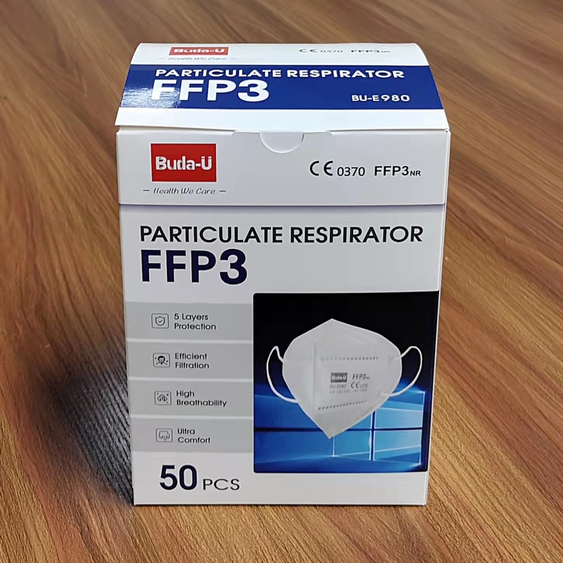 Маска респиратора белого лицевого щитка гермошлема FFP3 частичная отсутствие Earloops клапана, Breathable, мягких и удобных