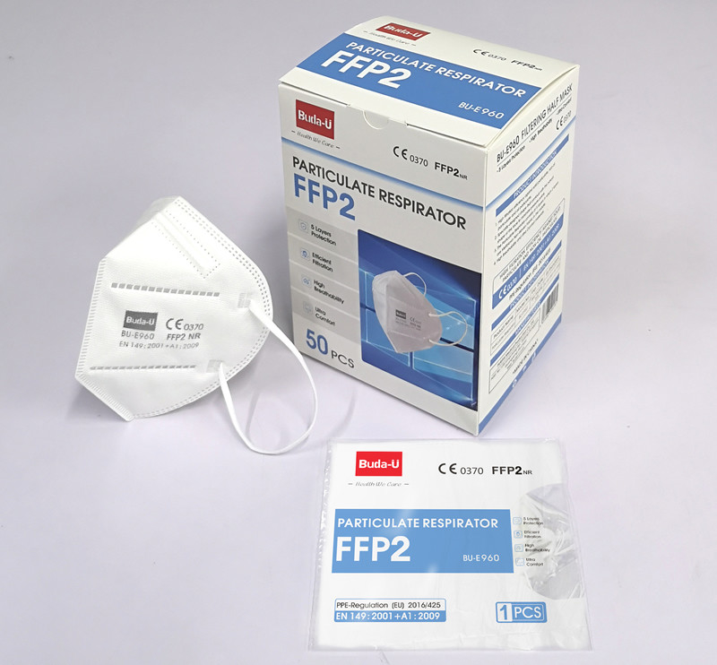 частичный респиратор 50pcs белый устранимый FFP2 для людей и женщин