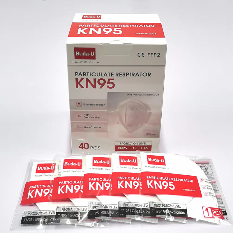 Респиратор KN95 одобренный EUA маскирует GB2626-2019 стандарт белое 40pcs
