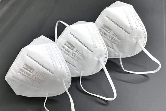 Белый устранимый Nonwoven стандарт ЕС маски респиратора лицевого щитка гермошлема FFP3 NR частичный без клапана, с выбивая печатью