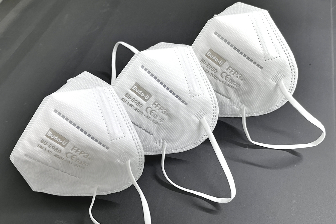 Белый устранимый Nonwoven стандарт ЕС маски респиратора лицевого щитка гермошлема FFP3 NR частичный без клапана, с выбивая печатью